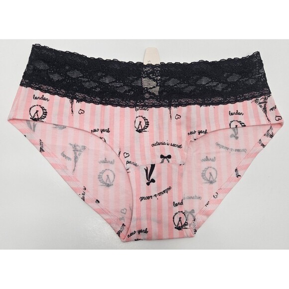 VICTORIA’S SECRET  Soft Cotton blend Lace Low Rise Hip Hugger Panty Size S/P - Picture 1 of 5